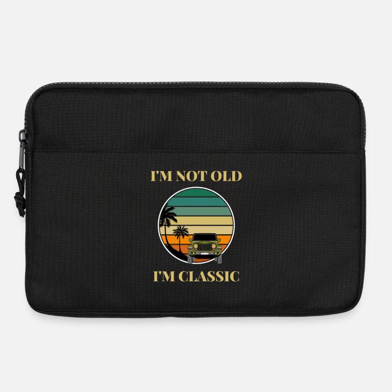 Ich bin nicht alt, ich bin klassisch – Retro Jeep 4x4 Offroad - Laptoptasche 13" - Schwarz