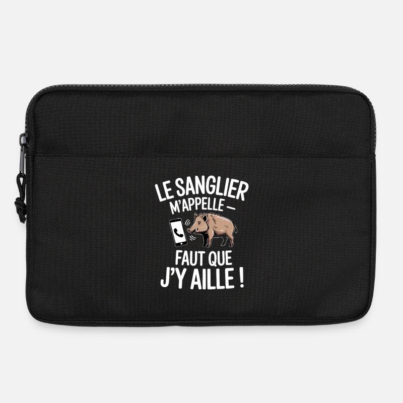 Das Wildschwein ruft mich, ich muss gehen - Laptoptasche 13" - Schwarz