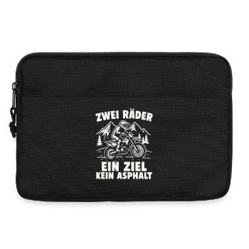 Two wheels. One goal. No asphalt. - Laptop bag 13" - black - Front