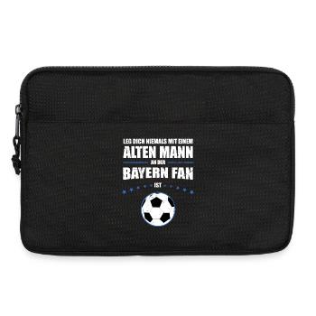 Alter Mann - Bayern Fan | Retro Fußball Edition - Laptoptasche 13" - Schwarz - Vorne