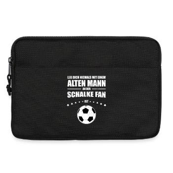 Alter Mann - Schalke Fan Geschenk | Retro Vintage - Laptoptasche 13" - Schwarz - Vorne
