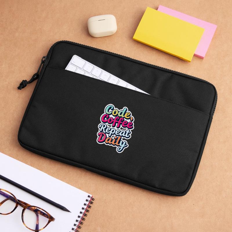 Code Schlaf Debug Wiederholungsprogramm Shirt Laptoptasche 13"