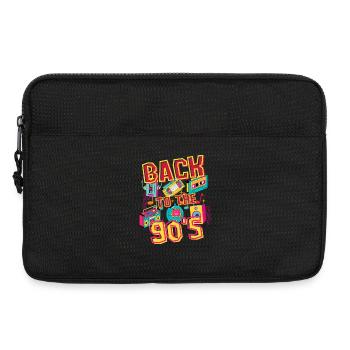 Zurück in die 90er – nostalgisches Retro-T-Shirt - Laptoptasche 13" - Schwarz - Vorne