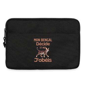 Mein Bengal entscheidet, ich gehorche - Laptoptasche 13" - Schwarz - Vorne