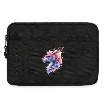 Dragon Fleur Bleu - Sacoche pour ordinateur portable 13 pouces - noir - Devant