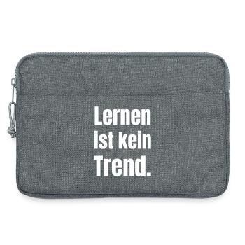 Learning is not a trend Typo - Laptop bag 13" - heather grey - Front