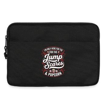 Jump Scares & Popcorn - Laptoptasche 13" - Schwarz - Vorne