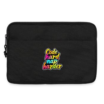 Code Hard Nap Harder Funny Programmer Tee - Sacoche pour ordinateur portable 13 pouces - noir - Devant