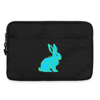 Geometrischer Hase Low Poly Modern - Laptoptasche 13" - Schwarz - Vorne