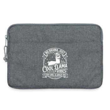 Cool Lama Vibes - No Drama - Laptop bag 13" - heather grey - Front