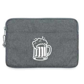 Bière Mug, Bière Comique - Sacoche pour ordinateur portable 13 pouces - gris chiné - Devant
