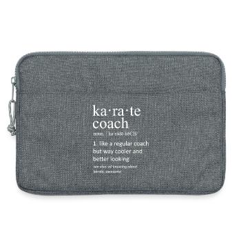 Funny Karate Coach Definition Martial Arts - Laptop bag 13" - heather grey - Front