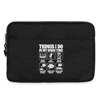 Dinge, die ich tue Fußball Fußballspieler - Laptoptasche 13" - Schwarz - Vorne
