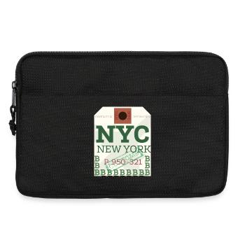 NYC Fetter Passstempel - Laptoptasche 13" - Schwarz - Vorne