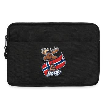 Norwegischer Elch und Kirchenflagge - Laptoptasche 13" - Schwarz - Vorne