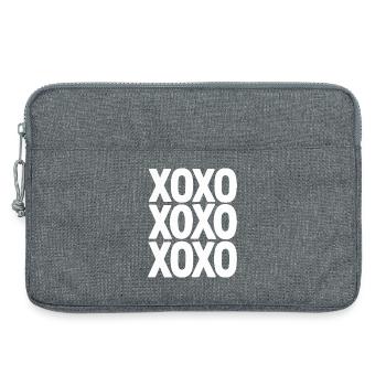 XOXO Love Text Minimales Wiederholungsdesign - Laptoptasche 13" - Grau meliert - Vorne