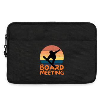 Snowboarding Board Meeting - Laptoptasche 13" - Schwarz - Vorne