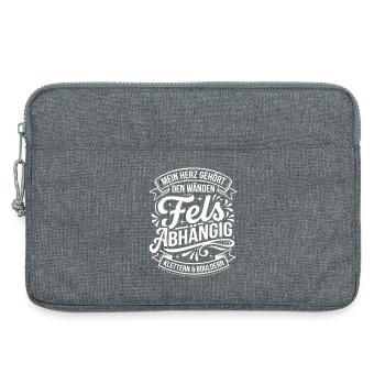 Escalade de bloc au cœur des murs - Sacoche pour ordinateur portable 13 pouces - gris chiné - Devant