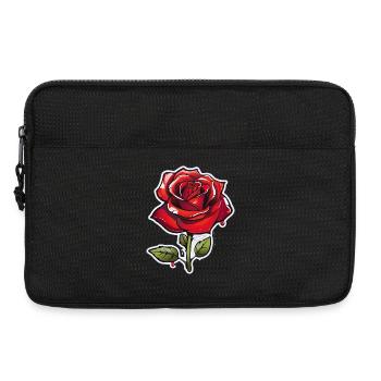 Red Rose in Comics Style - Laptop bag 13" - black - Front
