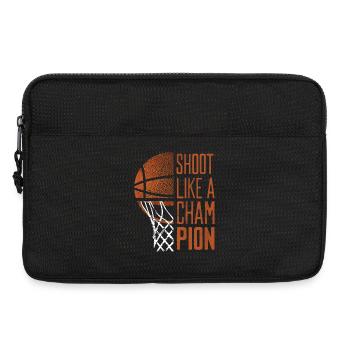 Citation de Shooter Comme un Champion de Basket - Sacoche pour ordinateur portable 13 pouces - noir - Devant