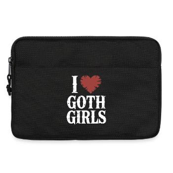I Love Goth Girls - Laptop bag 13" - black - Front