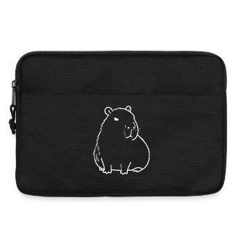 Capybara capybara white - Laptop bag 13" - black - Front