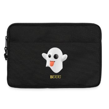 Fluffy Ghost with Tongue - Laptop bag 13" - black - Front