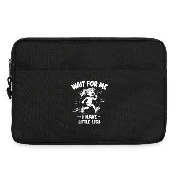 Attends-moi, j’ai de petites jambes en disant - Sacoche pour ordinateur portable 13 pouces - noir - Devant
