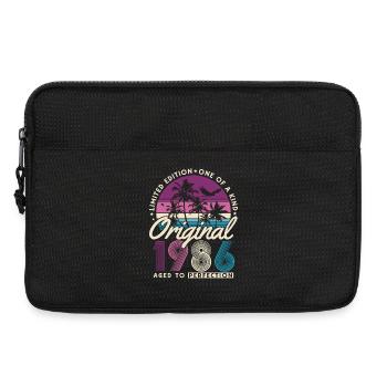 40. Geburtstag Retro Geschenk 1986 Jahrgang  - Laptoptasche 13" - Schwarz - Vorne