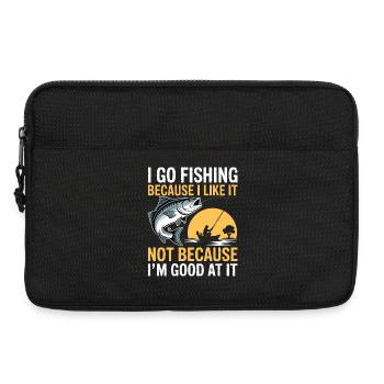 Ich gehe angeln, weil es mir gefällt. - Laptoptasche 13" - Schwarz - Vorne