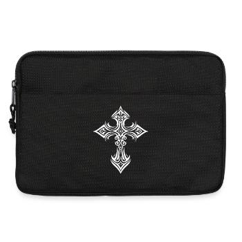 Celtic Tribal Cross Tattoo - Laptop bag 13" - black - Front