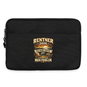 Rentner 2026 Abschiedsgeschenk Pension - Laptoptasche 13" - Schwarz - Vorne