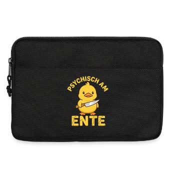 Psychisch am Ente - Lustige Ente mit Messer - Laptoptasche 13" - Schwarz - Vorne