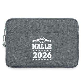 Mallorca 2026 Palmen  - Laptoptasche 13" - Grau meliert - Vorne