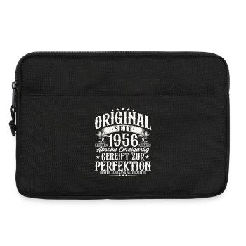 Cadeau d’anniversaire original vintage de 1956 - Sacoche pour ordinateur portable 13 pouces - noir - Devant