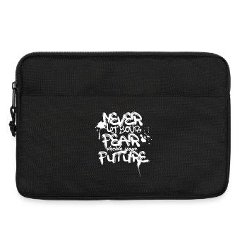 Never Fear Future Graffiti Quote - Laptop bag 13" - black - Front
