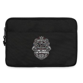 Muscle Saying Don't Sweat I Leak Awesomeness - Laptop bag 13" - black - Front