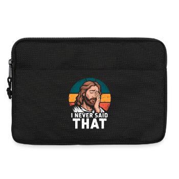 Jesus I Never Said That Retro Funny Sarcasm - Laptop bag 13" - black - Front