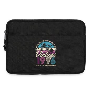 Vintage 1996 Jahrgang Retro Geburtstag Geschenk - Laptoptasche 13" - Schwarz - Vorne