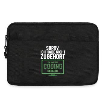 Sorry, ich habe Coding gedacht - Laptoptasche 13" - Schwarz - Vorne