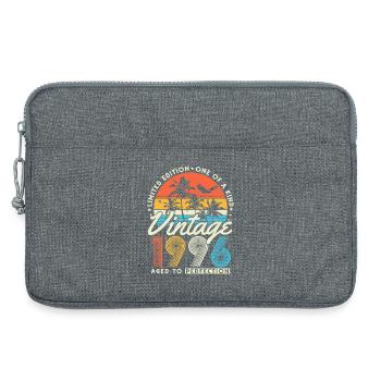 1996 Jahrgang Vintage Retro Geburtstag Geschenk - Laptoptasche 13" - Grau meliert - Vorne