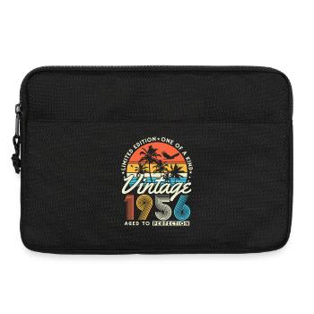 Cadeau rétro vintage original de 1956 - Sacoche pour ordinateur portable 13 pouces - noir - Devant