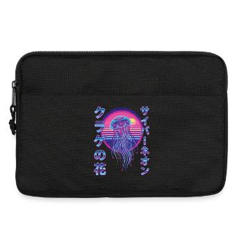 Retro Jellyfish Vaporwave Synthwave - Laptop bag 13" - black - Front
