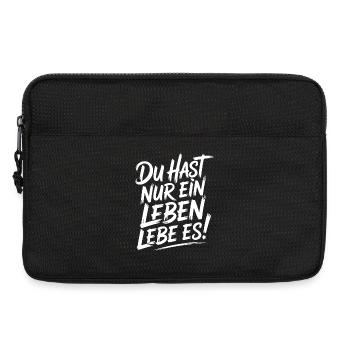 Du hast nur ein Leben – Lebe Es - Laptoptasche 13" - Schwarz - Vorne