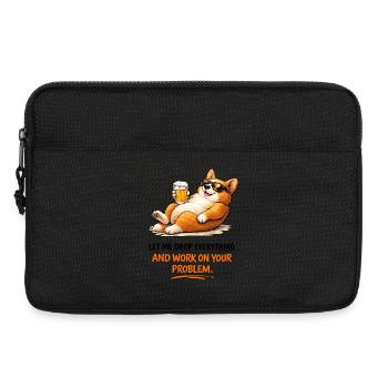 Chill Corgi Bier Motto - Laptoptasche 13" - Schwarz - Vorne