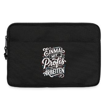 Einmal mit Profis Arbeiten - Laptoptasche 13" - Schwarz - Vorne