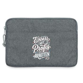 Einmal mit Profis Arbeiten - Laptoptasche 13" - Grau meliert - Vorne