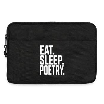Typographie de la poésie Eat Sleep - Sacoche pour ordinateur portable 13 pouces - noir - Devant