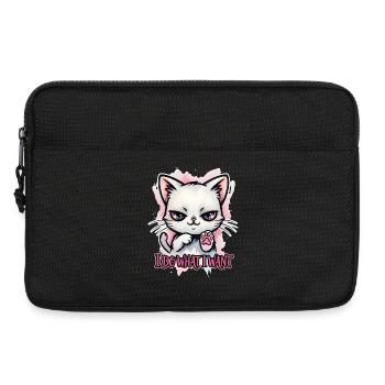 Freche Katze I Do What I Want - Laptoptasche 13" - Schwarz - Vorne