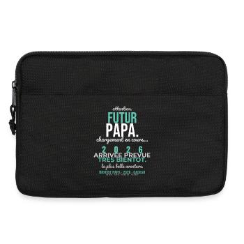 Futur Papa 2026 - Sacoche pour ordinateur portable 13 pouces - noir - Devant